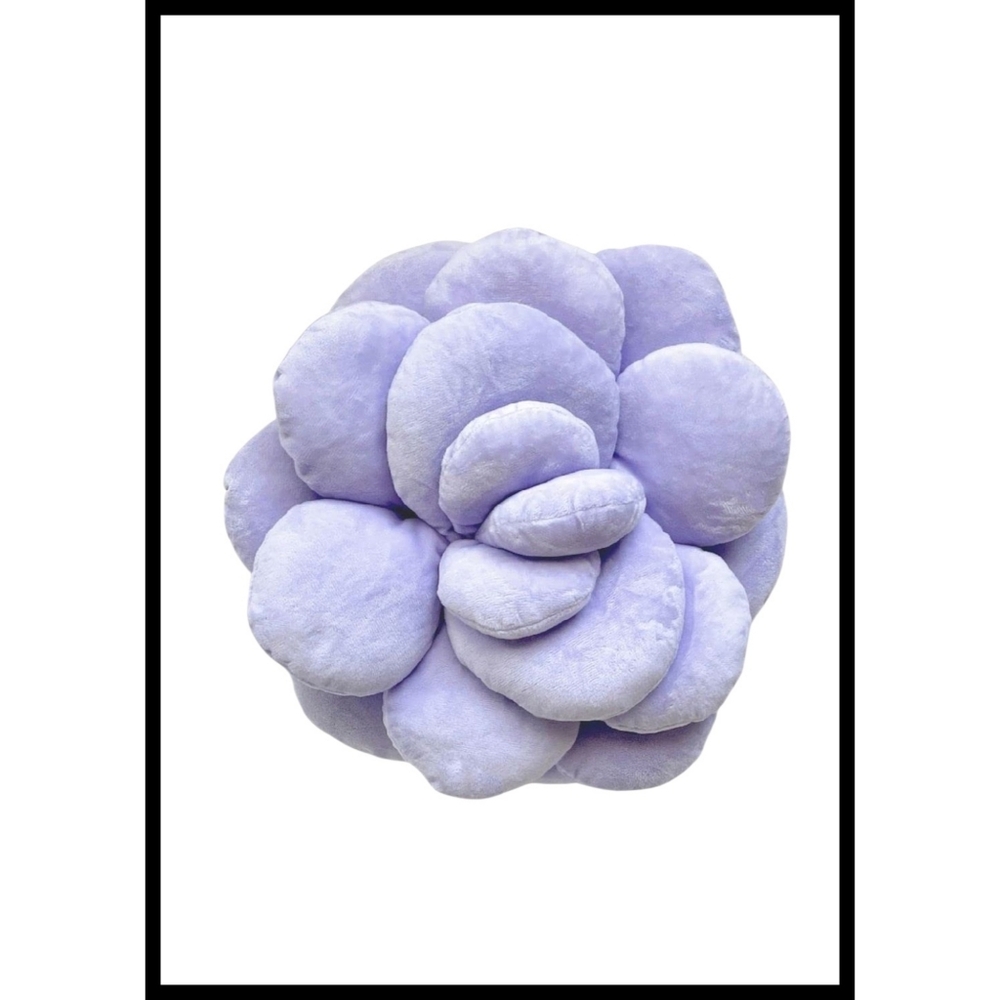 Green Philosophy Co. 3D Succulent Plush Mello Moonstone Pillow Accent Lavender